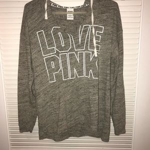Gray PINK hoodie